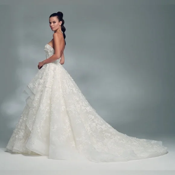 Lazaro Dresses | Wedding Dress by Lazaro Style 32209 Estelle | Color: White | Size: 10 | Menreetre's Closet